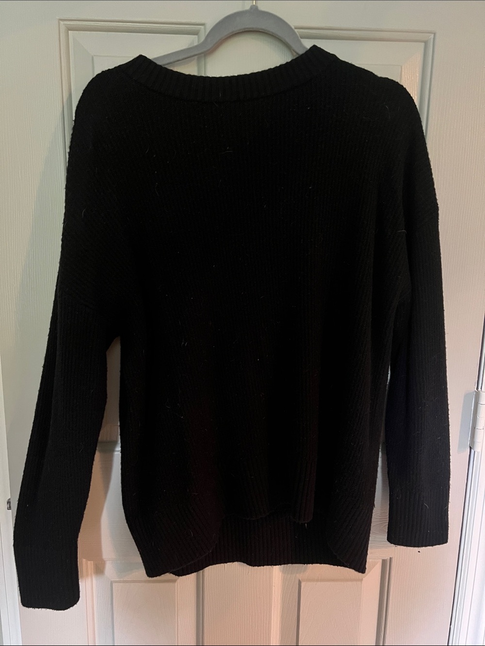 Old Navy Black Ribbed Crewneck Sweater